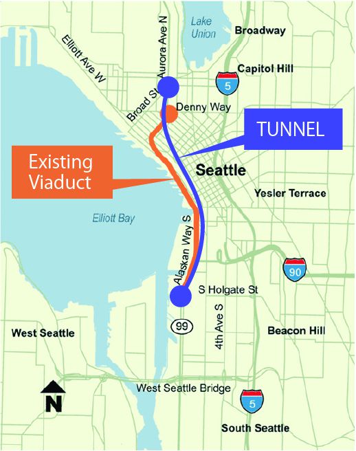 トンネルのルート図